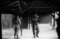 S/w-Fotografie: Schießplatz Rose Range der U.S. Army Berlin Brigade in Berlin-Wannsee