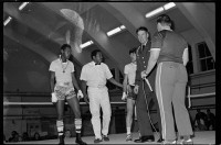 S/w-Fotografie: Boxwettkampf der U.S. Army Berlin Brigade in West-Berlin
