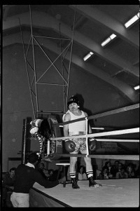 S/w-Fotografie: Boxwettkampf der U.S. Army Berlin Brigade in West-Berlin