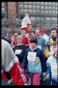 Fotografie: Erster Gesamt-Berliner Neujahrslauf 1990 in Berlin