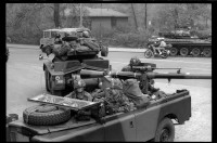 S/w-Fotografie: Interalliierte Geländeübung im Französischen Sektor in West-Berlin