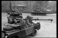 S/w-Fotografie: Interalliierte Geländeübung im Französischen Sektor in West-Berlin