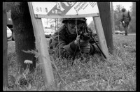 S/w-Fotografie: Interalliierte Geländeübung im Französischen Sektor in West-Berlin