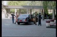 Fotografie: Antrittsbesuch von Major General Bernard Gordon Lennox, britischer Stadtkommandant, in den Lucius D. Clay Headquarters in Berlin-Dahlem