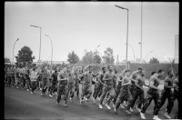 S/w-Fotografie: Brigade Run der U.S. Army Berlin Brigade in den McNair Barracks in Berlin-Lichterfelde
