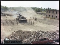 Fotografie: Häuserkampfübung der U.S. Army Berlin Brigade in Parks Range in Berlin-Lichterfelde
