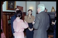 Fotografie: Empfang anlässlich der Beendigung der Operation Desert Storm in der Residenz von Brigadier General Sidney Shachnow in Berlin-Dahlem