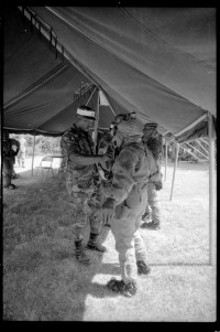 S/w-Fotografie: Military Stakes Competition des VII Corps auf dem Schießplatz Rose Range der U.S. Army Berlin Brigade in Berlin-Wannsee
