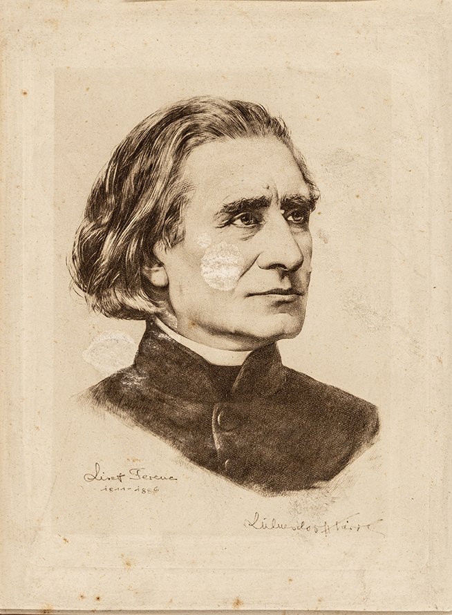 Liszt Ferenc portréja (Evangélikus Országos Múzeum CC BY-NC-SA)