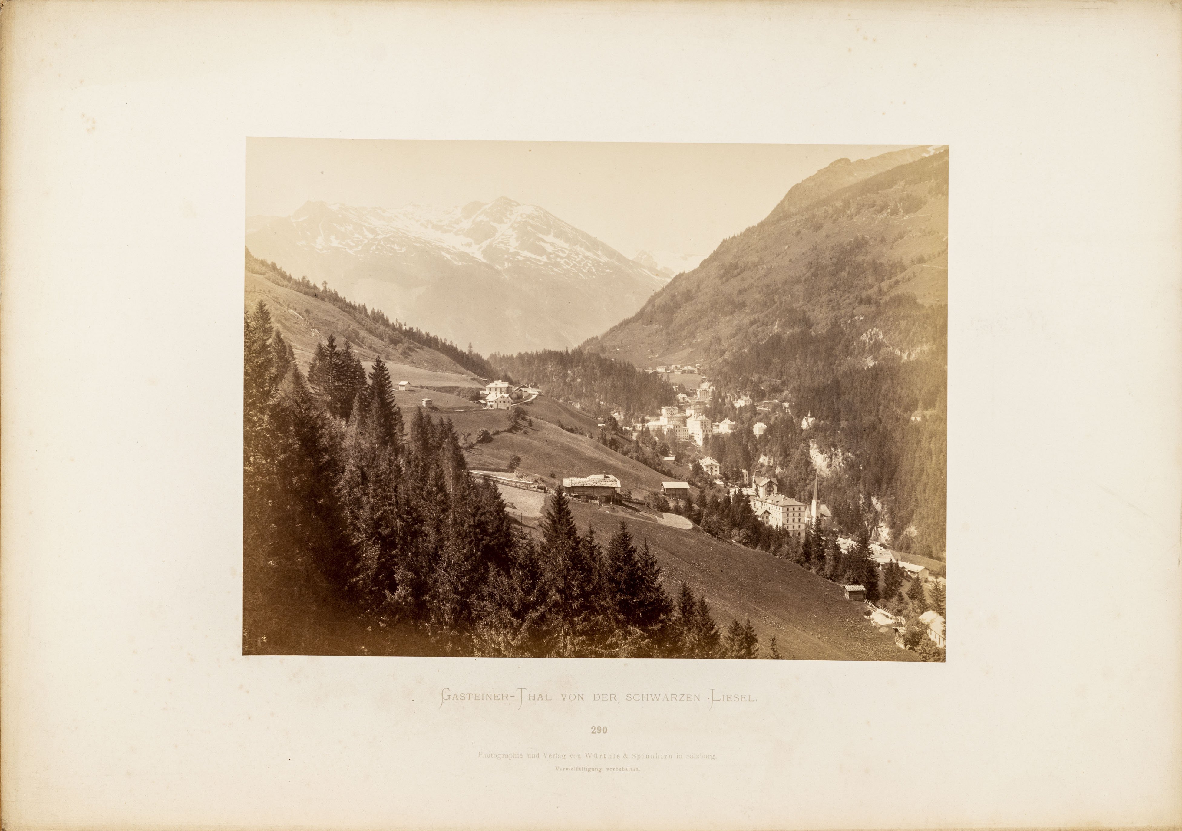 A gasteini völgy látképe a "Schwarz Liesel"-ről (Evangélikus Országos Múzeum CC BY-NC-SA)