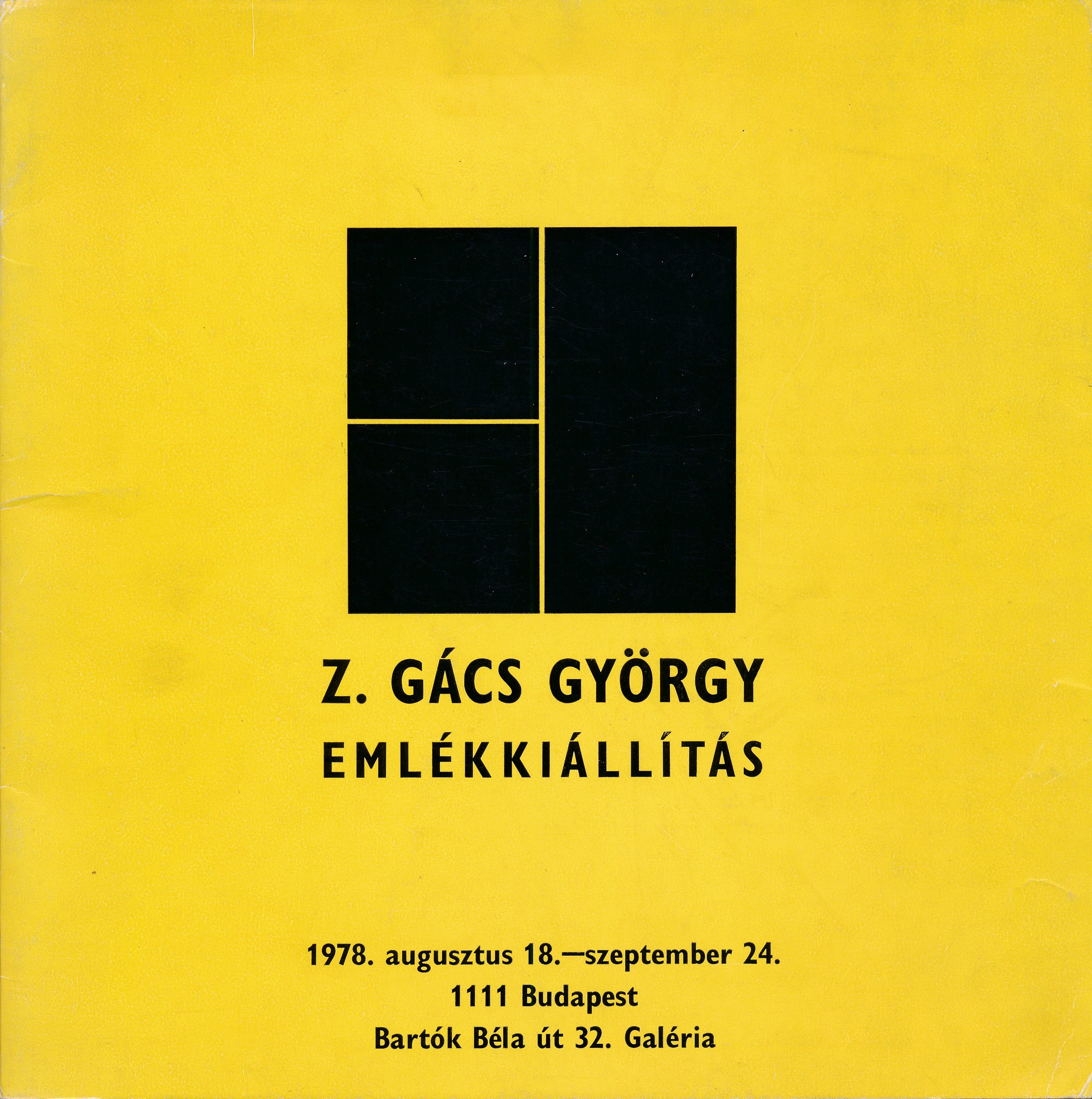 Z. Gács György Emlékkiállítás Budapest 1978 (Design DigiTár – Iparművészeti archívum CC BY-NC-SA)