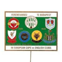 „FTC az angol labdarúgócsapatok ellen az európai kupasorozatokban" kitűző