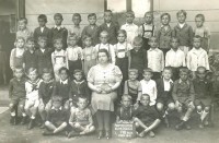 Az Árpád utcai iskola I. fiú osztályának tablóképe (1940)