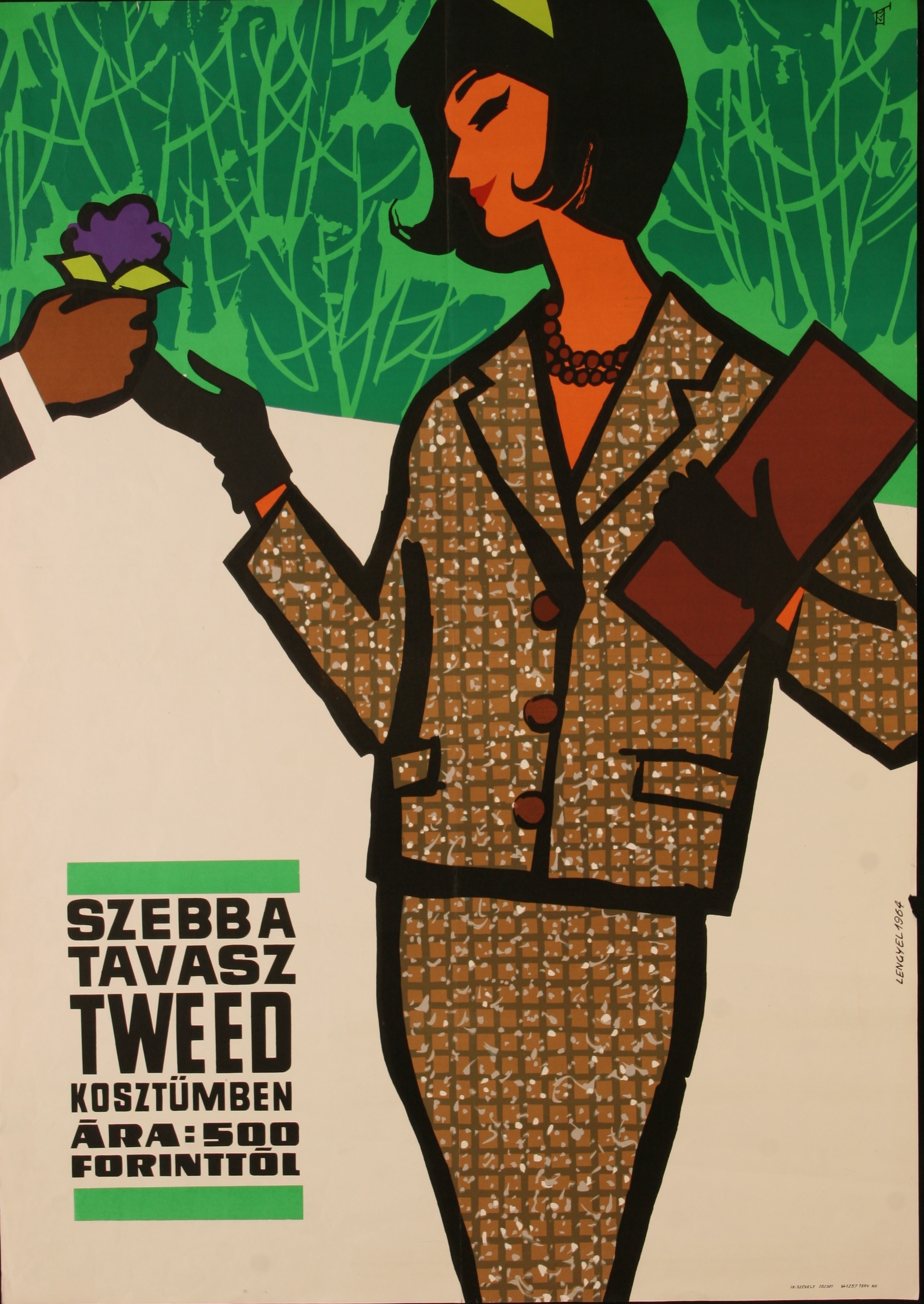 Szebb a tavasz tweed kosztümben (Magyar Kereskedelmi és Vendéglátóipari Múzeum CC BY-NC-SA)