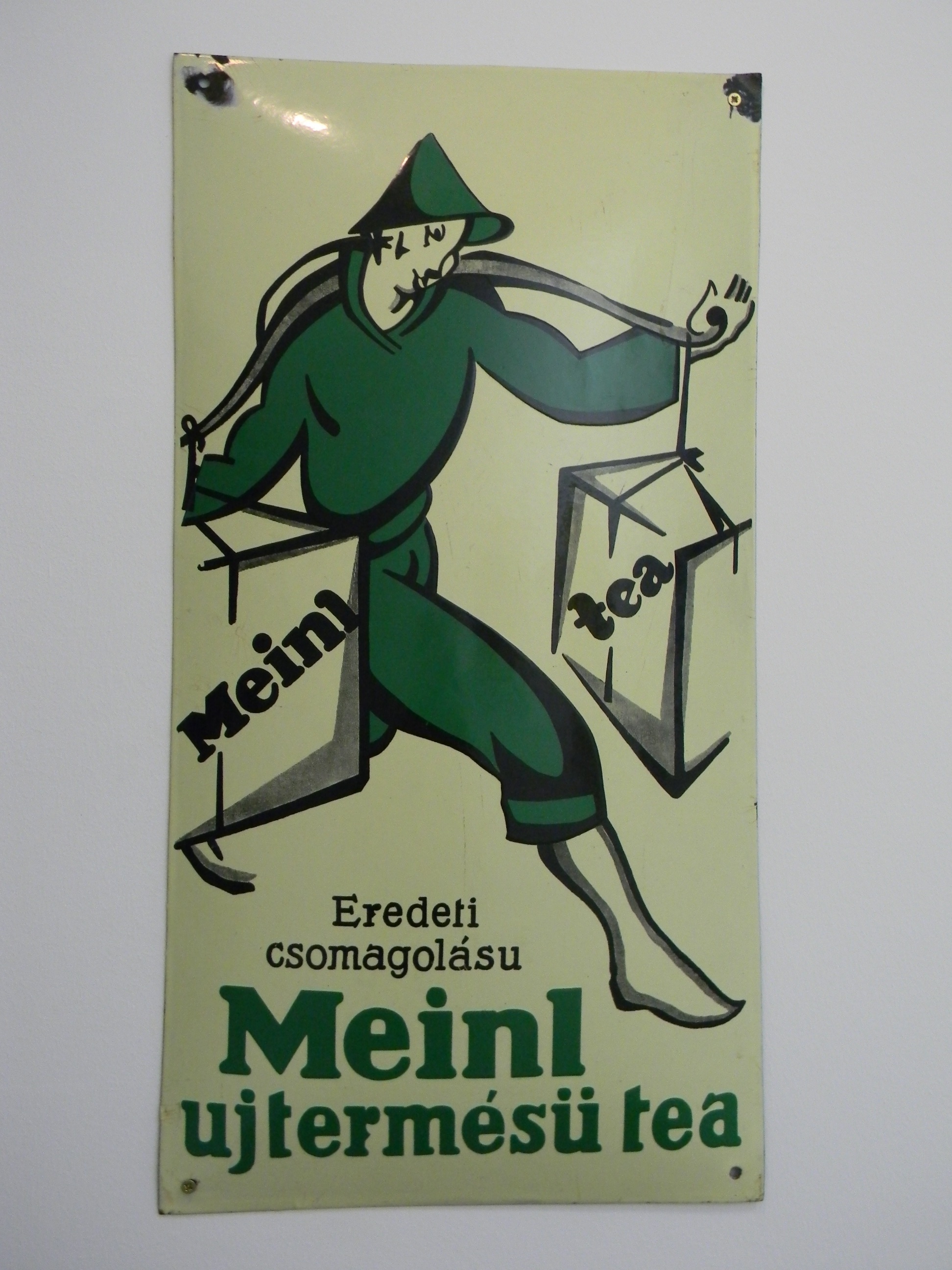 Meinl tea, reklámtábla (Magyar Kereskedelmi és Vendéglátóipari Múzeum CC BY-NC-SA)