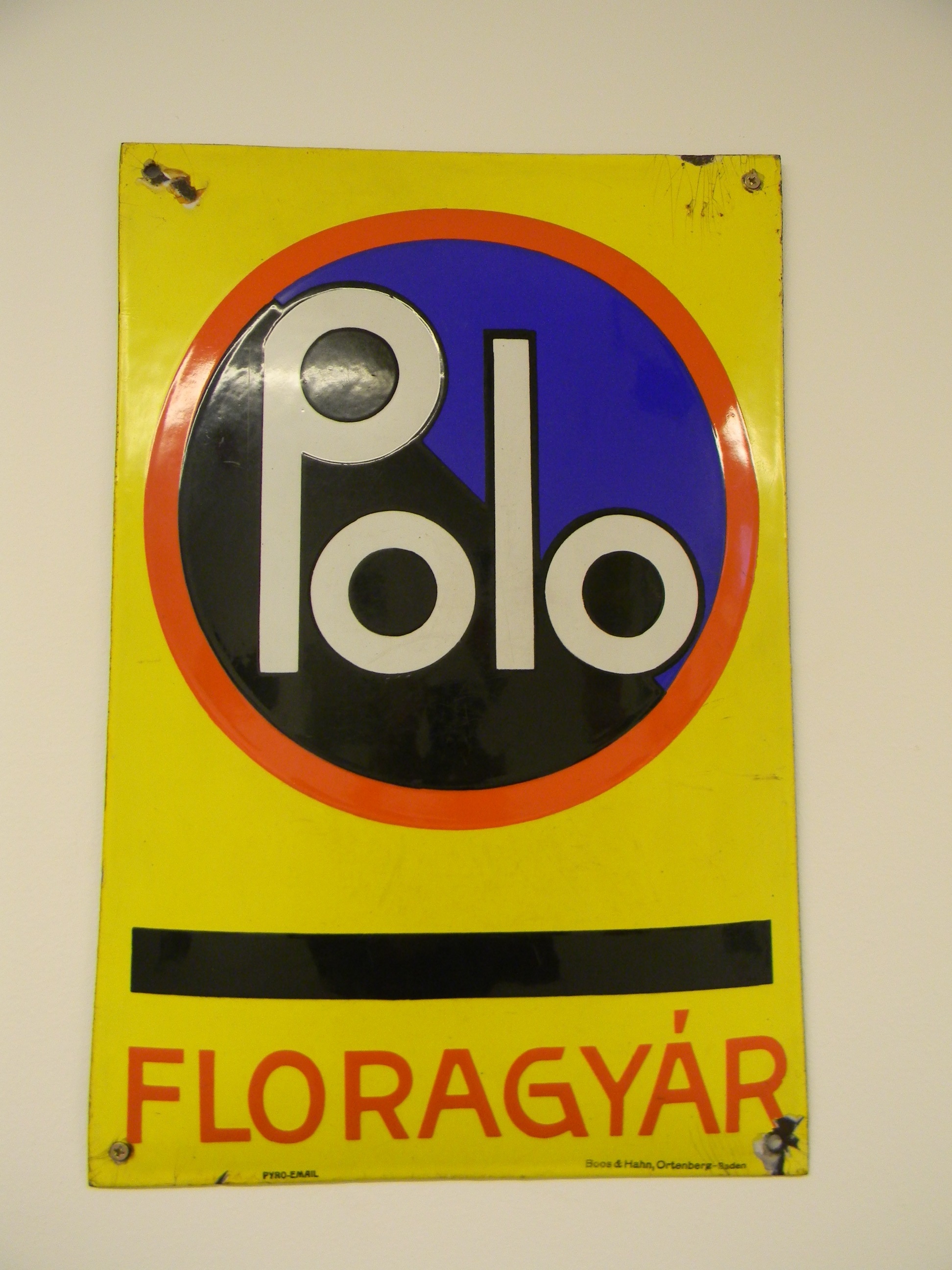 Polo mosópor, Floragyár reklámtábla (Magyar Kereskedelmi és Vendéglátóipari Múzeum CC BY-NC-SA)