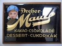 Dreher Maul kakaó csokoládé dessert cukorka reklámtábla