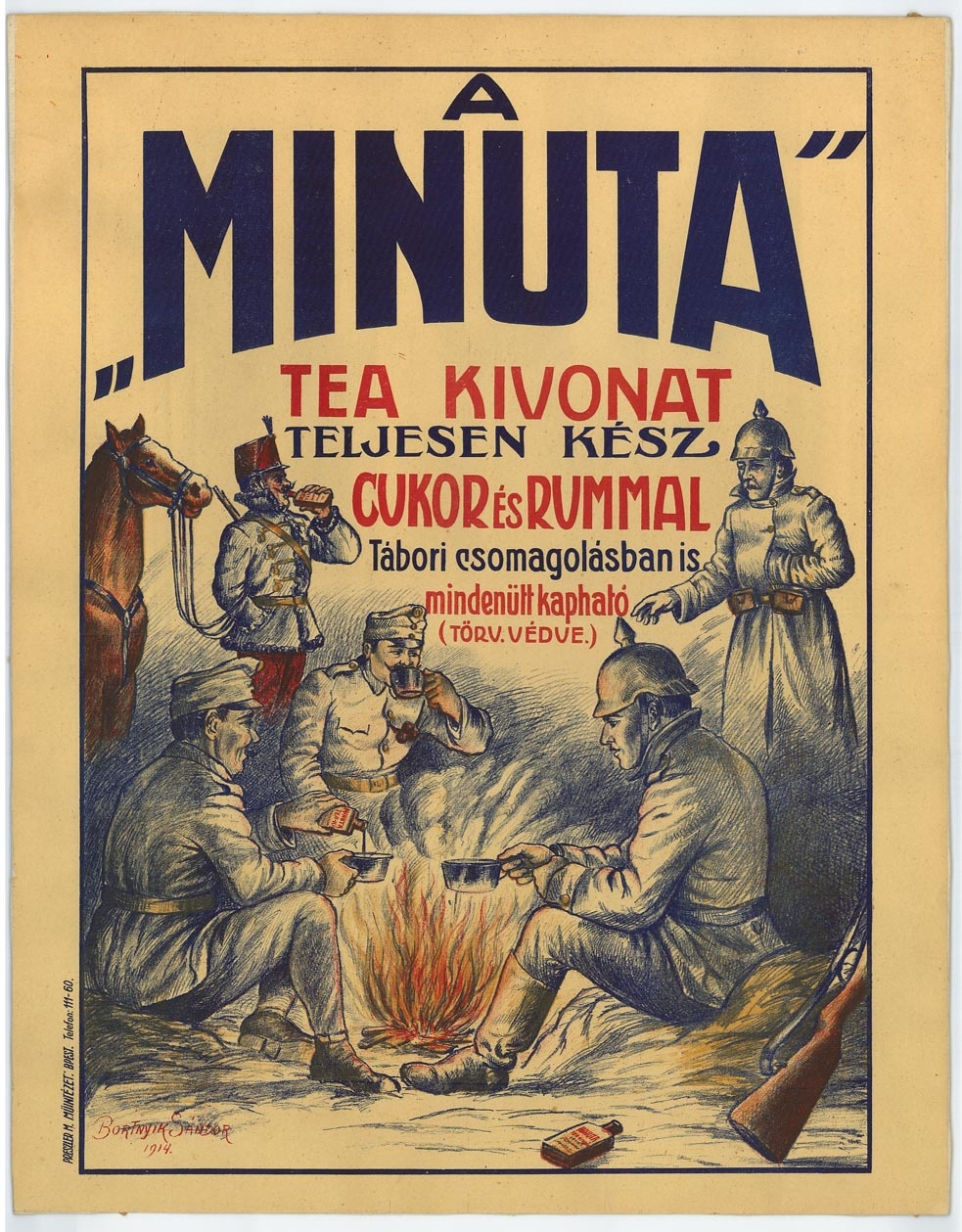 Minuta tea kivonat (Magyar Kereskedelmi és Vendéglátóipari Múzeum CC BY-NC-SA)