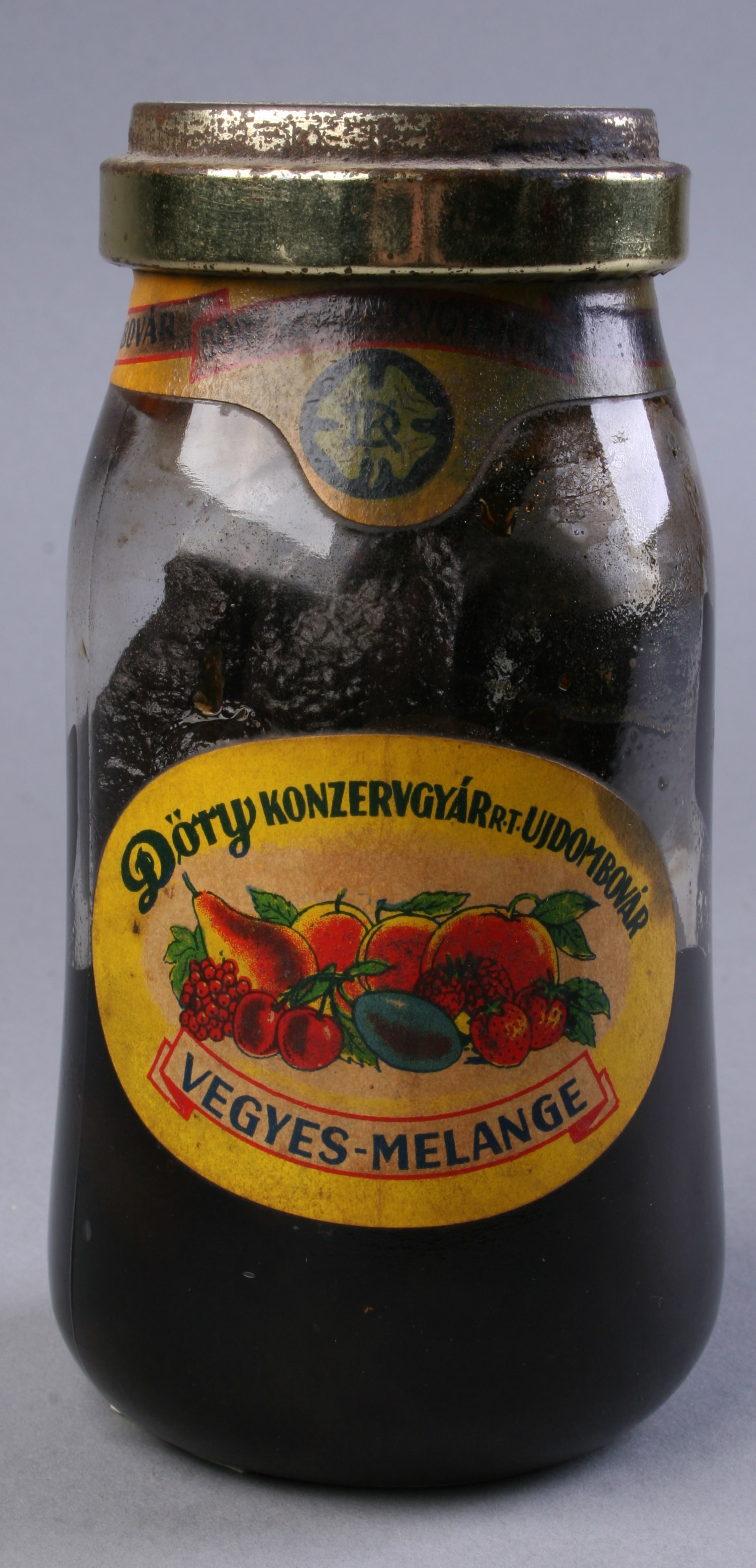 Befőttes üveg, Dőry Konzervgyár (Magyar Kereskedelmi és Vendéglátóipari Múzeum CC BY-NC-SA)