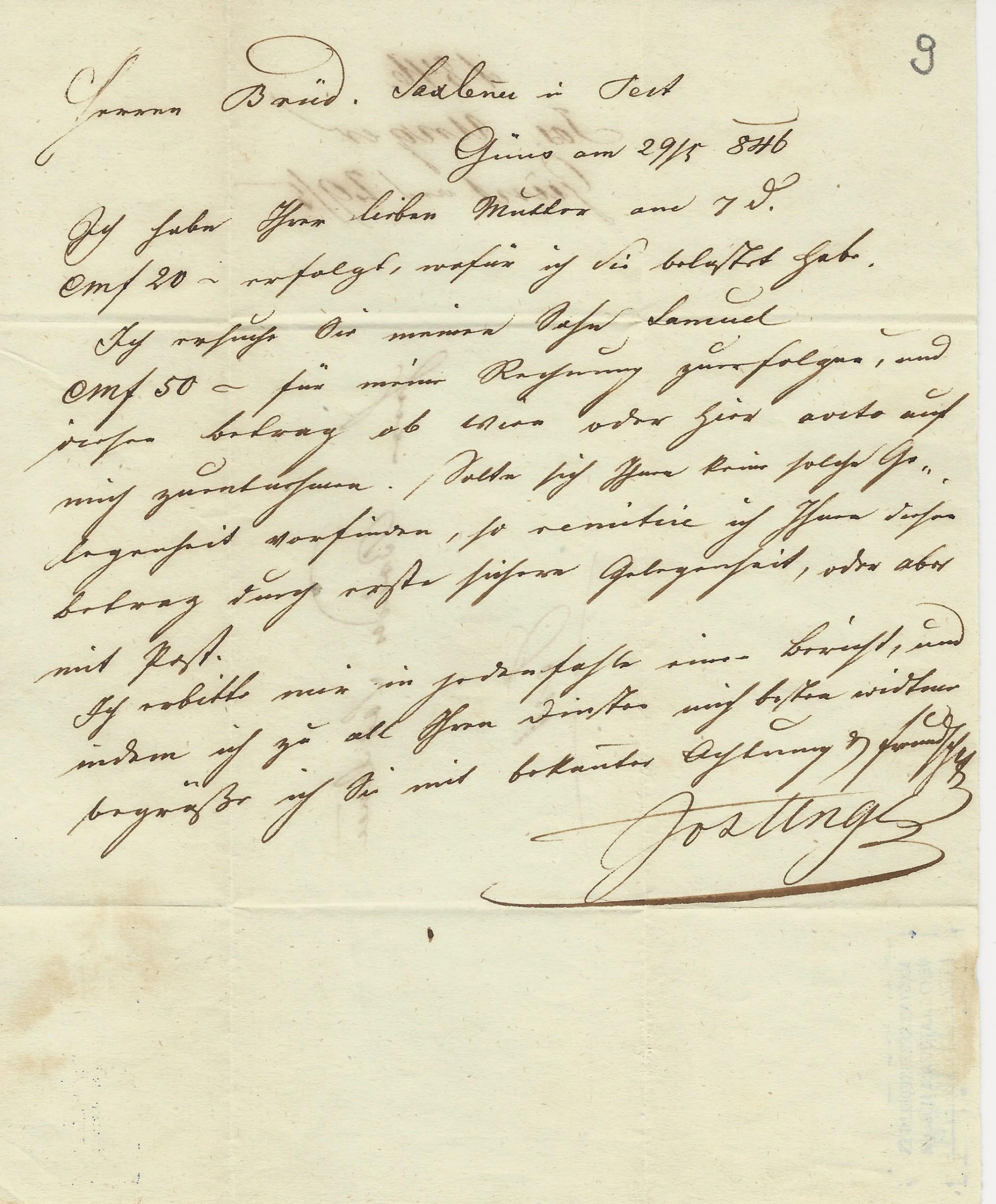 Unger József levél (Magyar Kereskedelmi és Vendéglátóipari Múzeum CC BY-NC-SA)