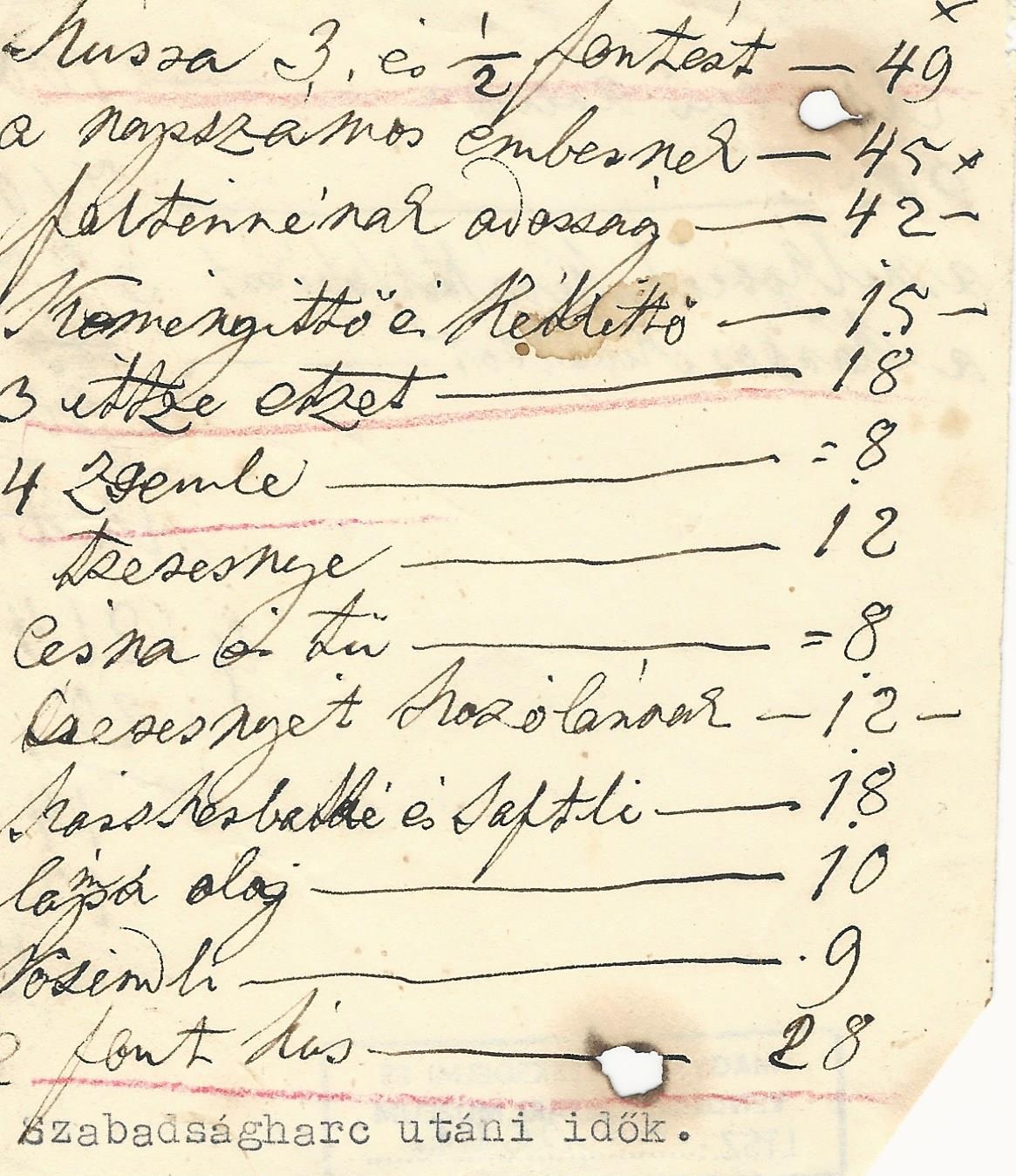 3 db kézírásos számla (Magyar Kereskedelmi és Vendéglátóipari Múzeum CC BY-NC-SA)