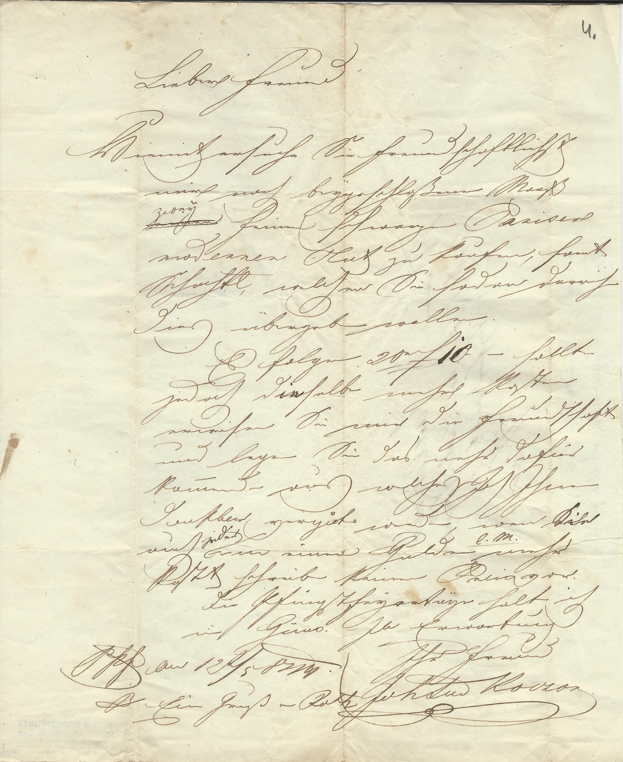 Koczor János levél (Magyar Kereskedelmi és Vendéglátóipari Múzeum CC BY-NC-SA)