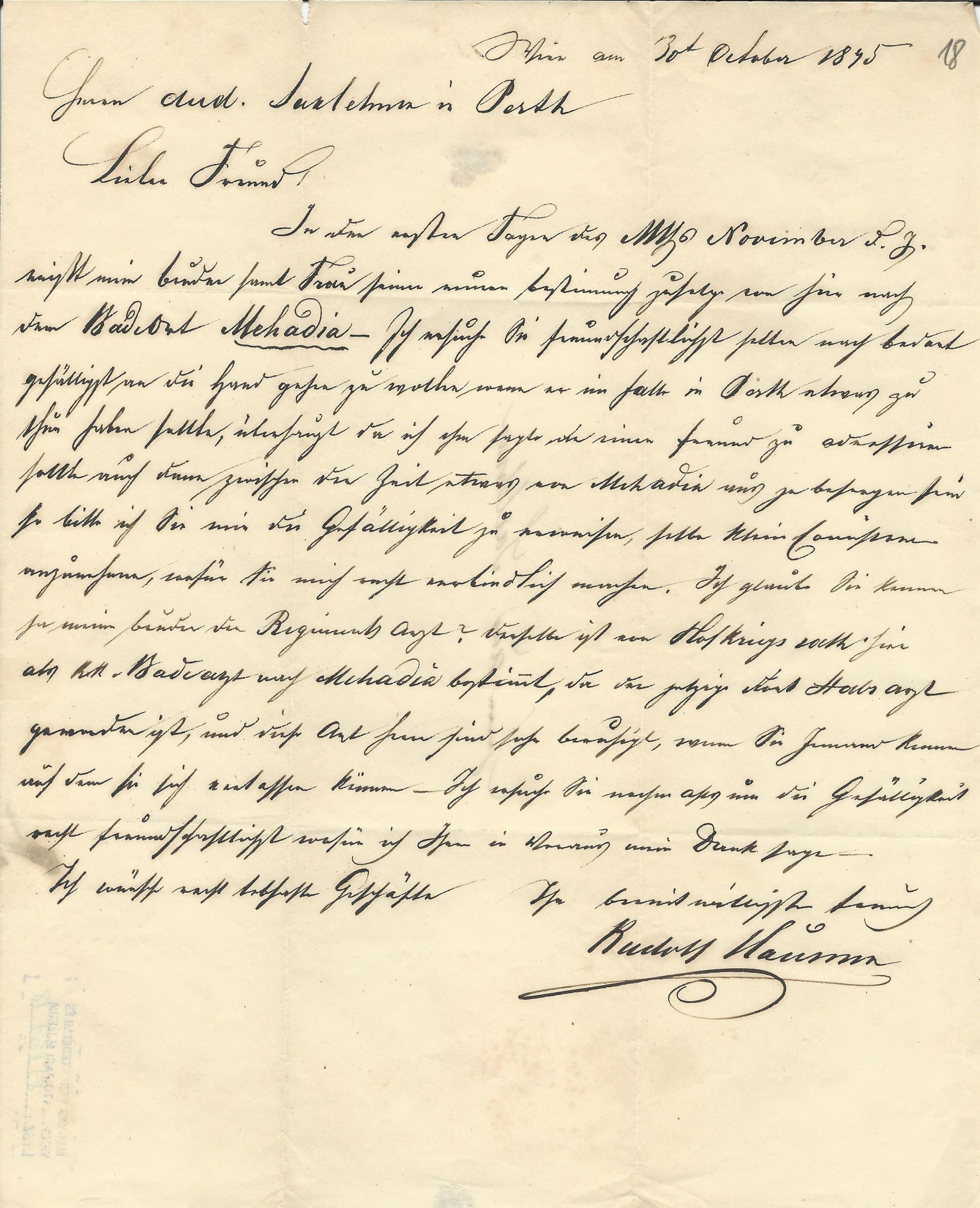 Hauman Rudolf levél (Magyar Kereskedelmi és Vendéglátóipari Múzeum CC BY-NC-SA)