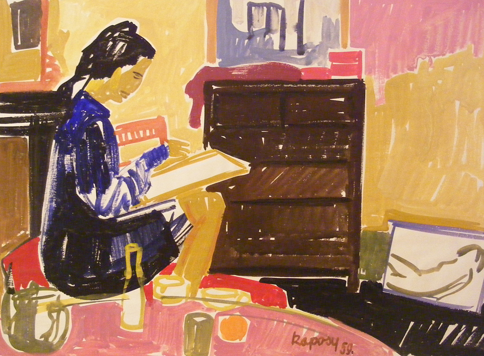Olvasó lány II. (Promontor - Budafoki Polgárok Gyűjteménye CC BY-NC-SA)