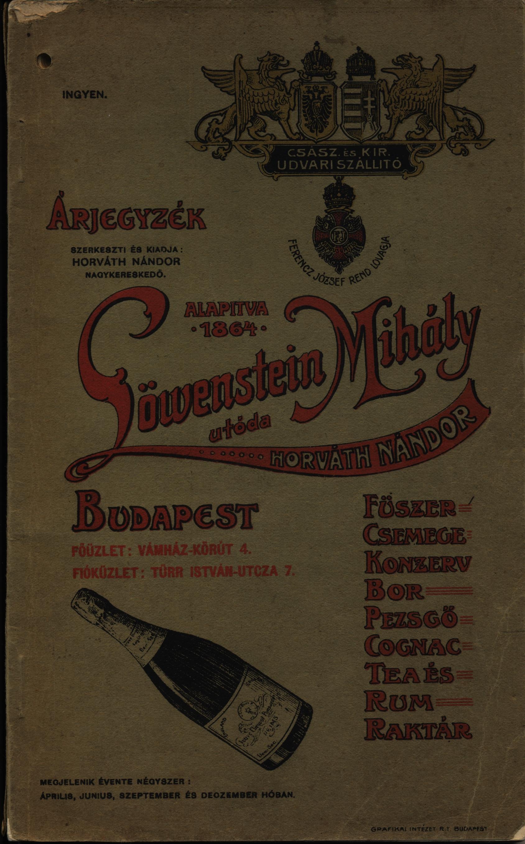 catalog, Nándor Horváth (Magyar Kereskedelmi és Vendéglátóipari Múzeum CC BY-NC-SA)