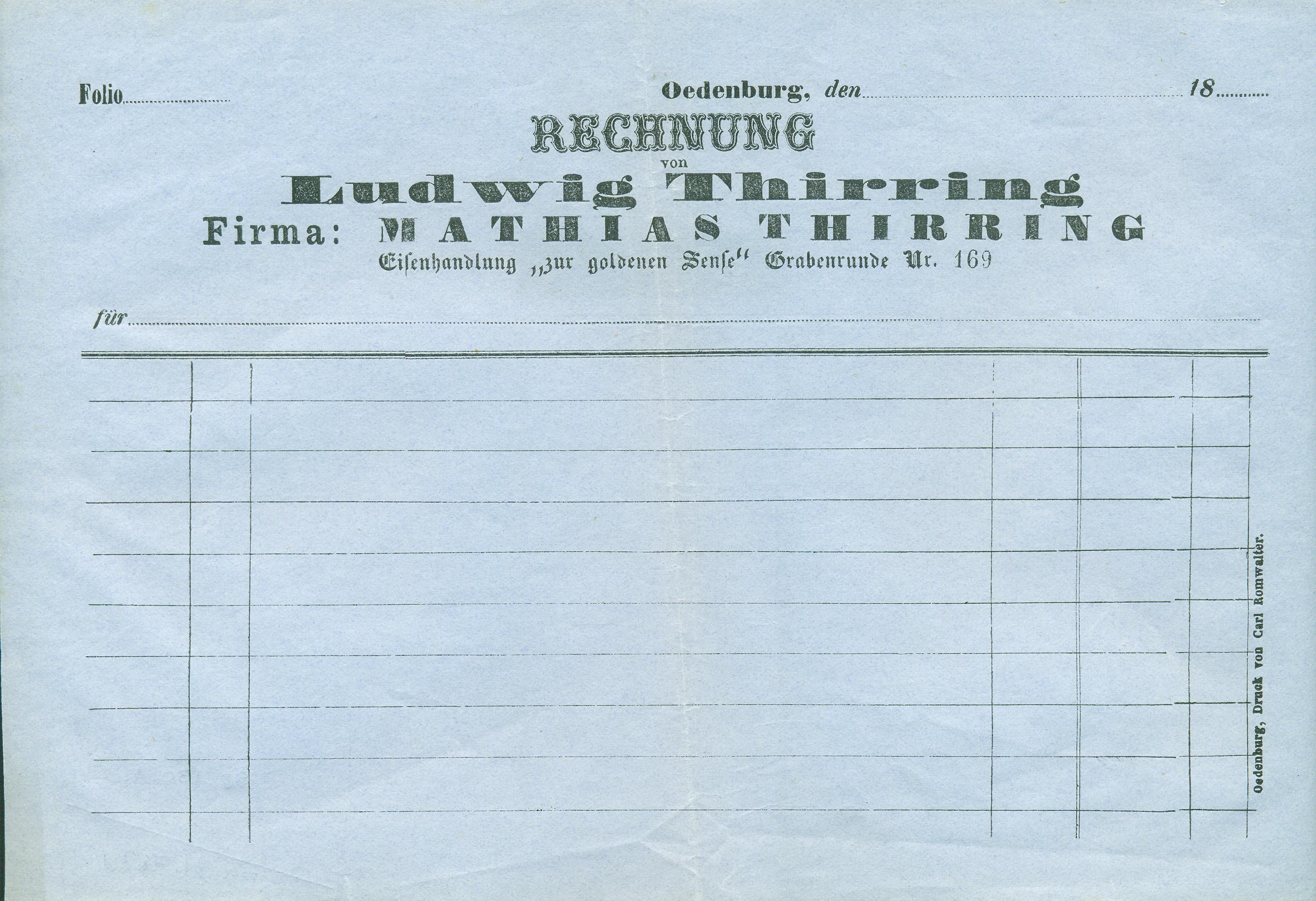 Thirring Ludvig számla (Magyar Kereskedelmi és Vendéglátóipari Múzeum CC BY-NC-SA)