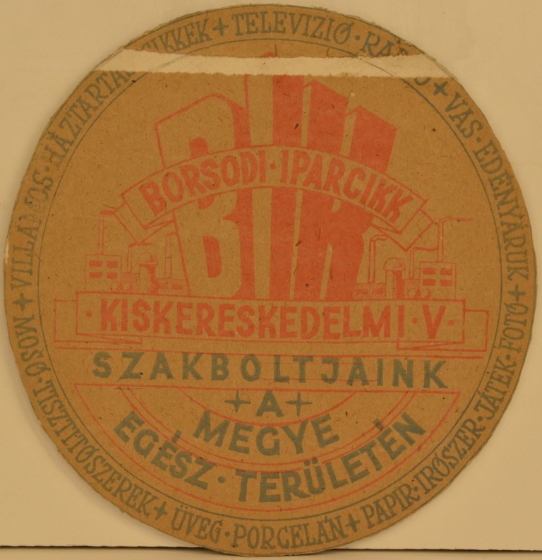 Borsodi Iparcikk kereskedelmi Vállalat (Magyar Kereskedelmi és Vendéglátóipari Múzeum CC BY-NC-SA)