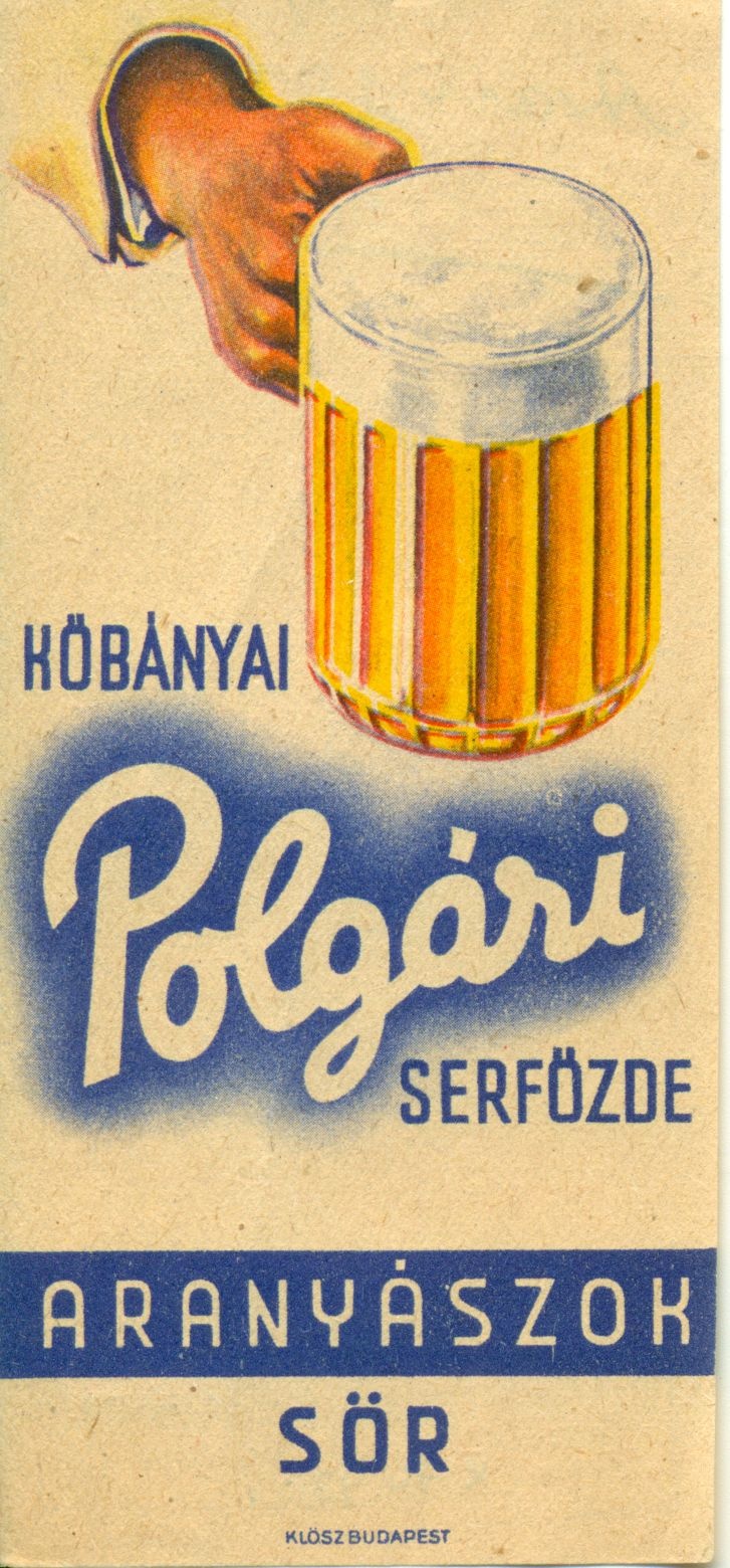 Aranyászok sör (Magyar Kereskedelmi és Vendéglátóipari Múzeum CC BY-NC-SA)