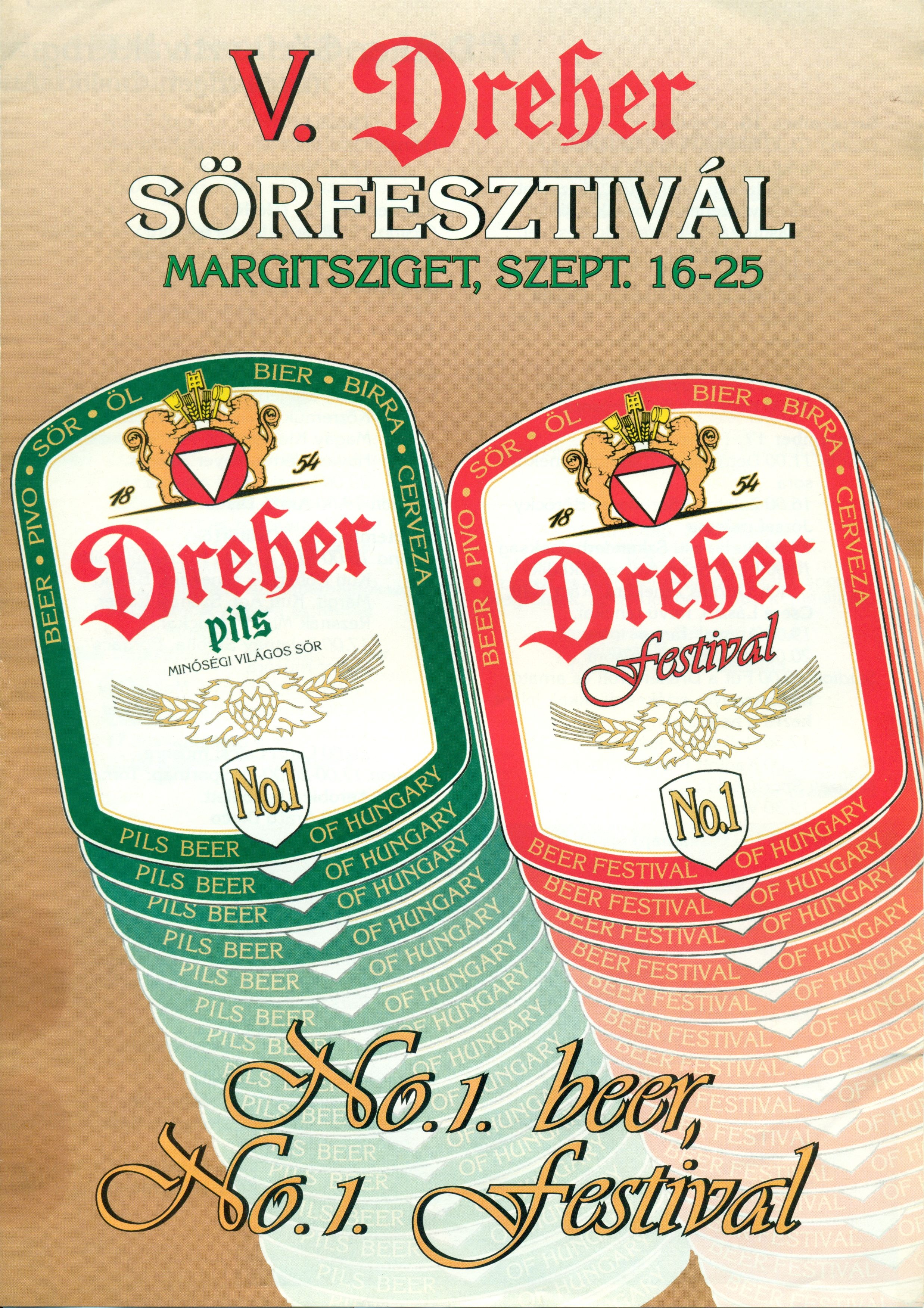 Dreher sörfesztivál (Magyar Kereskedelmi és Vendéglátóipari Múzeum CC BY-NC-SA)