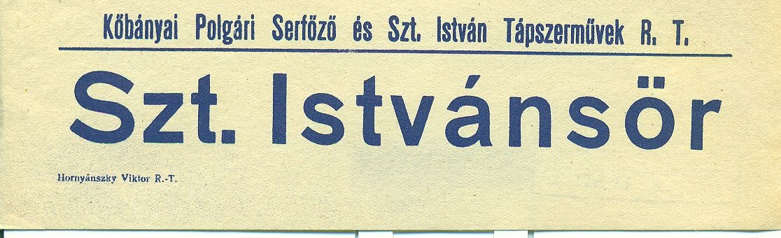 Szt. Istvánsör (Magyar Kereskedelmi és Vendéglátóipari Múzeum CC BY-NC-SA)