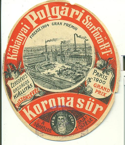 Korona sör (Magyar Kereskedelmi és Vendéglátóipari Múzeum CC BY-NC-SA)