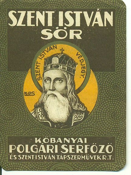 Szent István Sör (Magyar Kereskedelmi és Vendéglátóipari Múzeum CC BY-NC-SA)