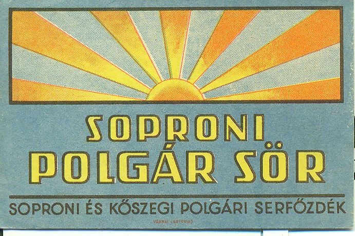 Soproni Polgár sör (Magyar Kereskedelmi és Vendéglátóipari Múzeum CC BY-NC-SA)