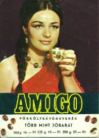 Amigo kávé reklámlapja