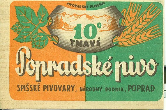 Popradské pivo (Magyar Kereskedelmi és Vendéglátóipari Múzeum CC BY-NC-SA)