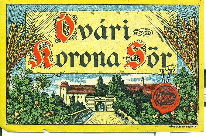 Óvári Korona sör (Magyar Kereskedelmi és Vendéglátóipari Múzeum CC BY-NC-SA)