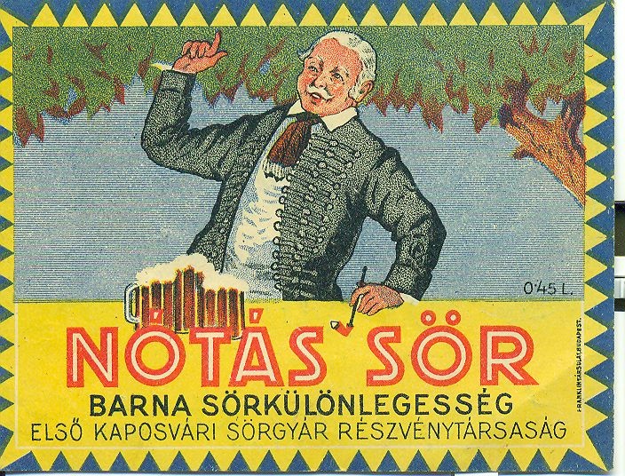 Nótás Sör (Magyar Kereskedelmi és Vendéglátóipari Múzeum CC BY-NC-SA)