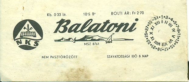 Balatoni (Magyar Kereskedelmi és Vendéglátóipari Múzeum CC BY-NC-SA)