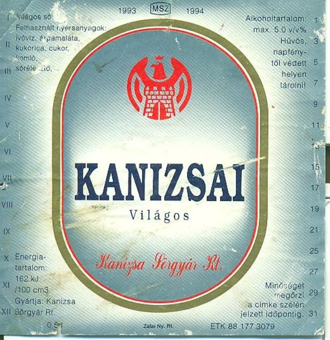 Kanizsai Világos (Magyar Kereskedelmi és Vendéglátóipari Múzeum CC BY-NC-SA)