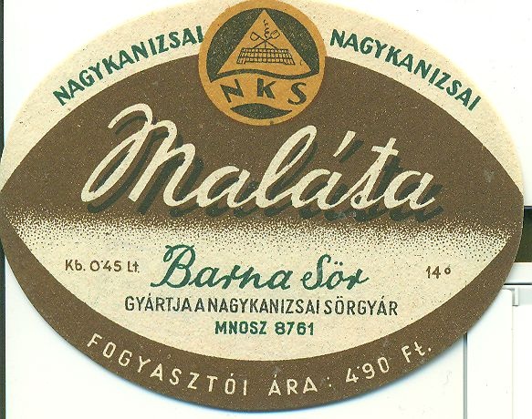 Barna Maláta sör (Magyar Kereskedelmi és Vendéglátóipari Múzeum CC BY-NC-SA)