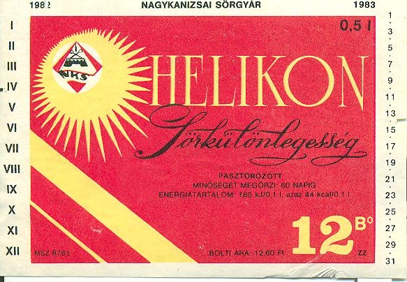 Helikon sörkülönlegesség (Magyar Kereskedelmi és Vendéglátóipari Múzeum CC BY-NC-SA)