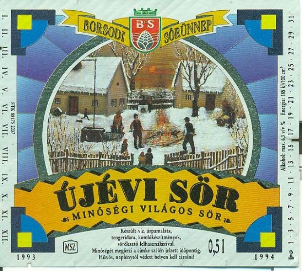 Újévi sör (Magyar Kereskedelmi és Vendéglátóipari Múzeum CC BY-NC-SA)