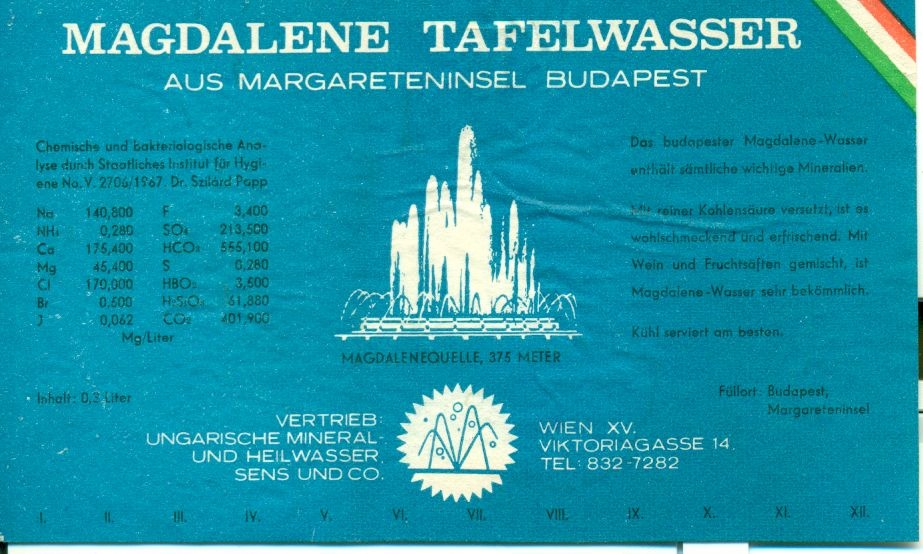 Magdalene Tafelwasser (Magyar Kereskedelmi és Vendéglátóipari Múzeum CC BY-NC-SA)