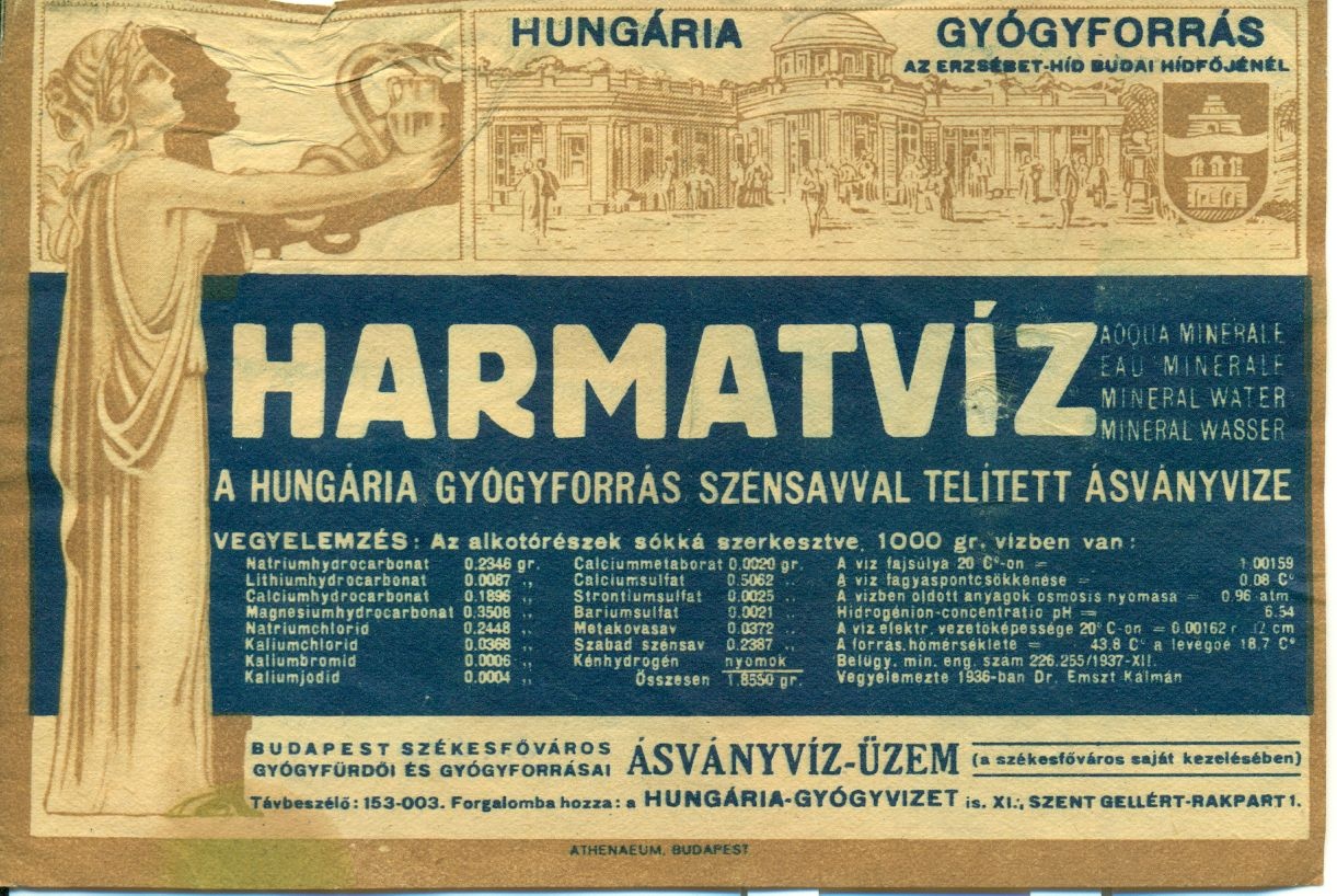 Harmatvíz (Magyar Kereskedelmi és Vendéglátóipari Múzeum CC BY-NC-SA)