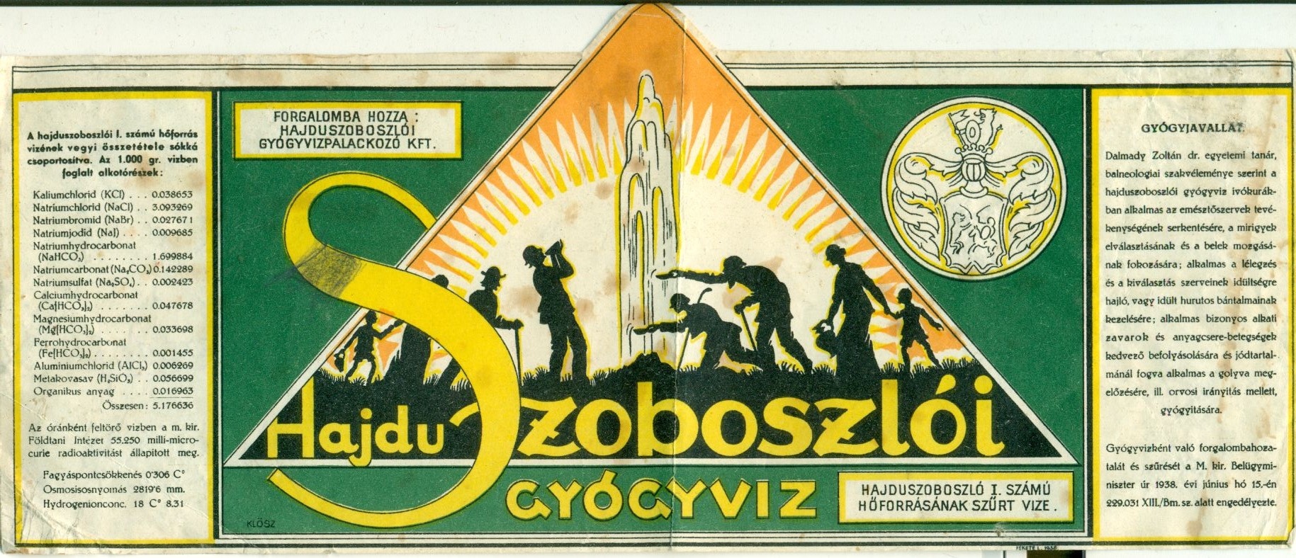 Hajduszoboszlói Gyógyvíz (Magyar Kereskedelmi és Vendéglátóipari Múzeum CC BY-NC-SA)