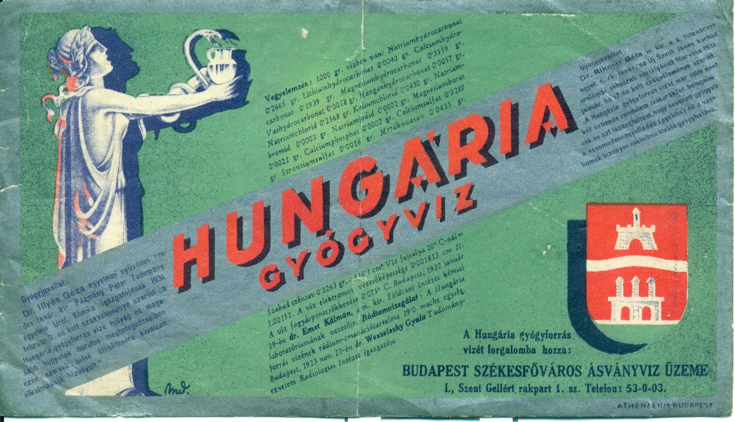 Hungária gyógyvíz (Magyar Kereskedelmi és Vendéglátóipari Múzeum CC BY-NC-SA)